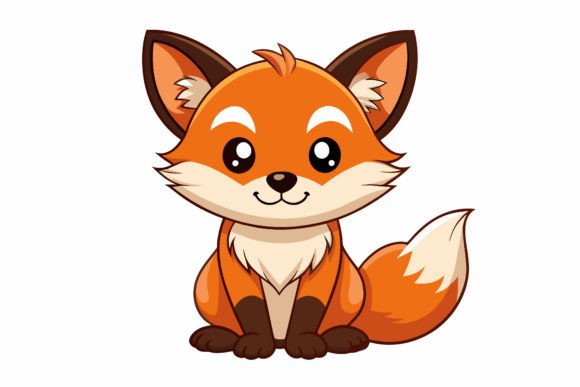 Download Cute-baby-fox Vector Illustration - Fox vector Collection