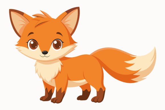 Download Baby Fox Vector Illustration Design - Fox vector Collection