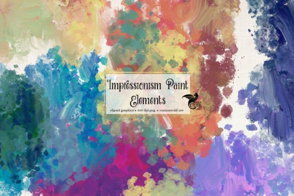 Download Impressionism Paint Elements Clipart - Premium Bundle