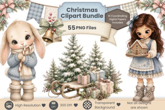 Download Winter Girls Clipart Bundle - Winter Collection