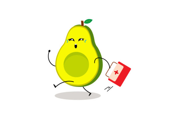 Download Kawaii Fruit Cute Avocado Illustration - Avocado illustration Collection