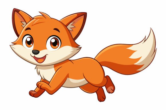 Download Cute-baby-fox Vector Illustration - Fox vector Collection