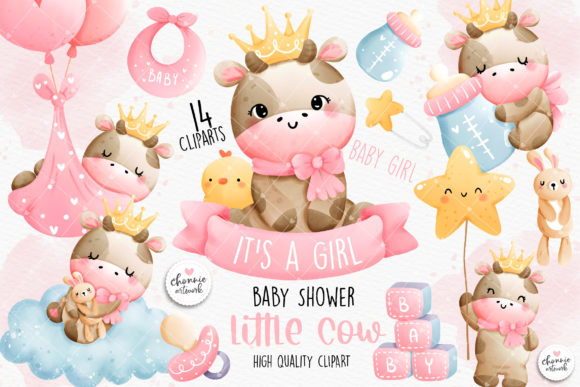 Download Baby Cow Clipart, Baby Girl Clipart - Baby cow clipart Collection