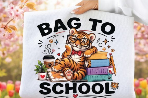 Download Bag to School Tiger Clipart Sublimation - Tiger clipart Collection
