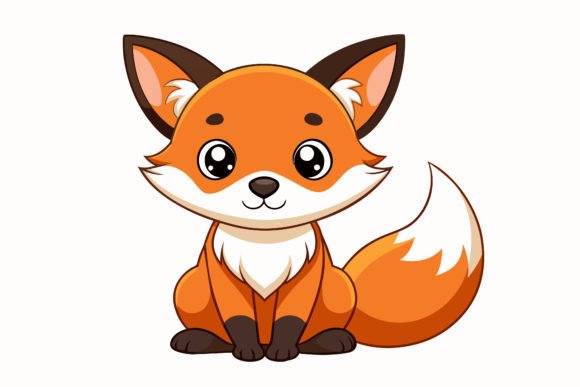 Download Cute-baby-fox Vector Illustration - Fox vector Collection