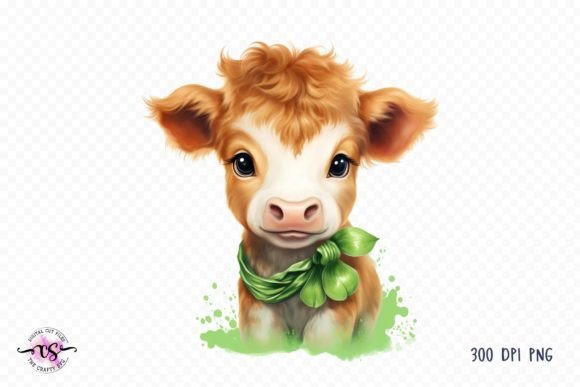Download Cute St Patrick's Day Baby Cow Clipart - Baby cow clipart Collection