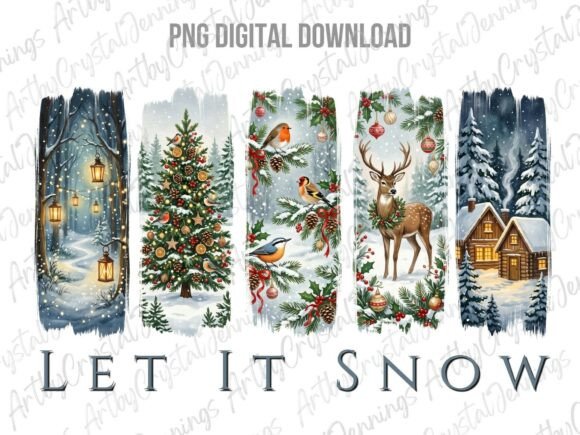 Download Christmas Winter Let It Snow Brushstroke - Winter Collection