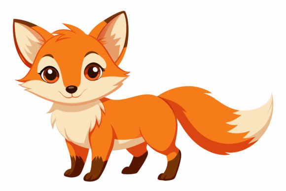 Download Baby Fox Vector Illustration Design - Fox vector Collection