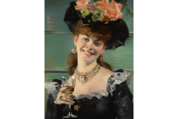 Download Oil Impressionism Smiling Lady Portrait - Premium Resources
