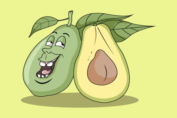 Download Cute Avocado Illustration - Avocado illustration Collection